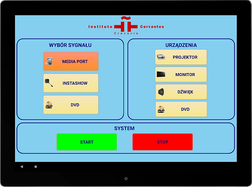 tablet sterujący